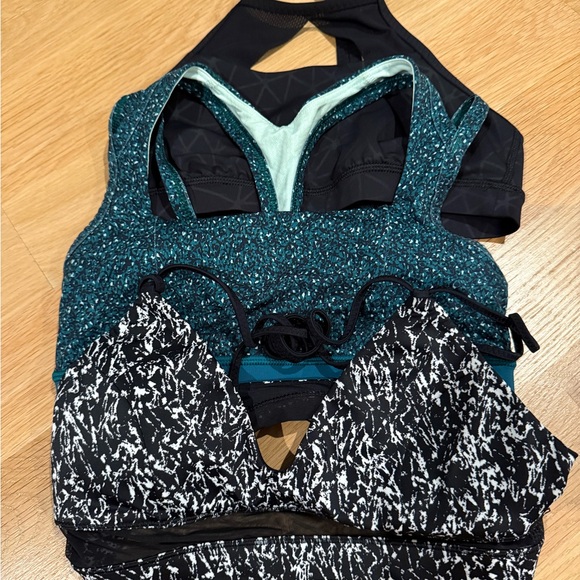 lululemon athletica Other - lululemon athletica Black and Teal Sports Bras